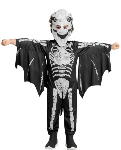 IKALI Dinosaur Skeleton Jumpsuit gyerek jelmez maszkkal 3-4 éves korig